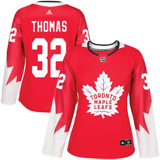 Adidas Steve Thomas Toronto Maple Leafs Women's Authentic Alternate Jersey - Red