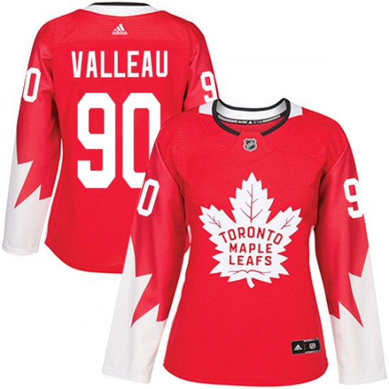 Adidas Nolan Valleau Toronto Maple Leafs Women's Authentic Alternate Jersey - Red