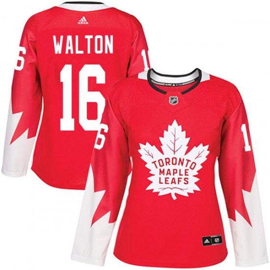 Adidas Mike Walton Toronto Maple Leafs Women's Authentic Alternate Jersey - Red