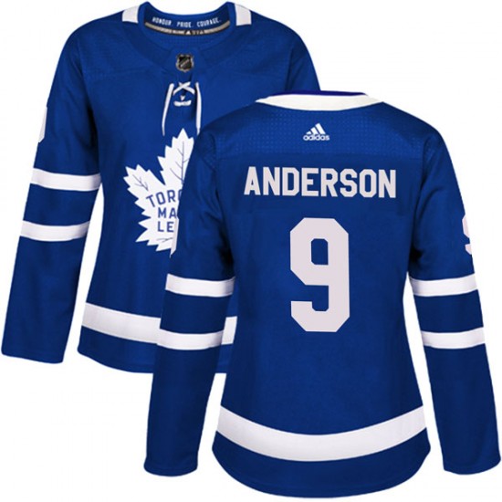 Adidas Glenn Anderson Toronto Maple Leafs Women's Authentic Home Jersey - Blue