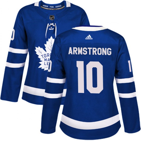 Adidas George Armstrong Toronto Maple Leafs Women's Authentic Home Jersey - Blue
