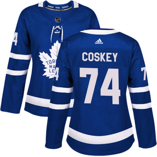 Adidas Cole Coskey Toronto Maple Leafs Women's Authentic Home Jersey - Blue