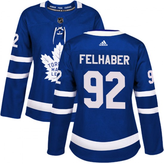 Adidas Tye Felhaber Toronto Maple Leafs Women's Authentic Home Jersey - Blue