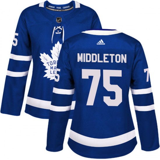 Adidas Keaton Middleton Toronto Maple Leafs Women's Authentic Home Jersey - Blue