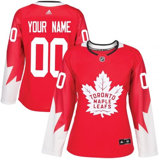 Adidas Custom Toronto Maple Leafs Women's Authentic Alternate Jersey - Red
