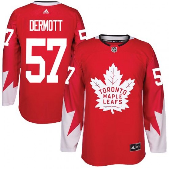 Adidas Travis Dermott Toronto Maple Leafs Youth Authentic Alternate Jersey - Red