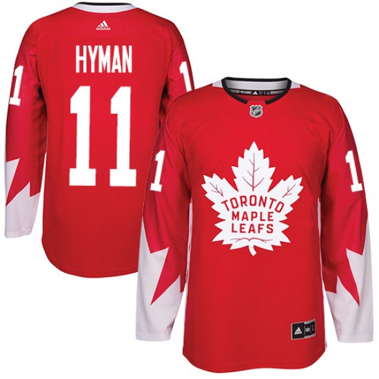 Adidas Zach Hyman Toronto Maple Leafs Youth Authentic Alternate Jersey - Red