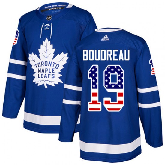 Adidas Bruce Boudreau Toronto Maple Leafs Men's Authentic USA Flag Fashion Jersey - Royal Blue