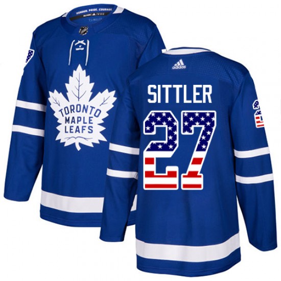 Adidas Darryl Sittler Toronto Maple Leafs Men's Authentic USA Flag Fashion Jersey - Royal Blue