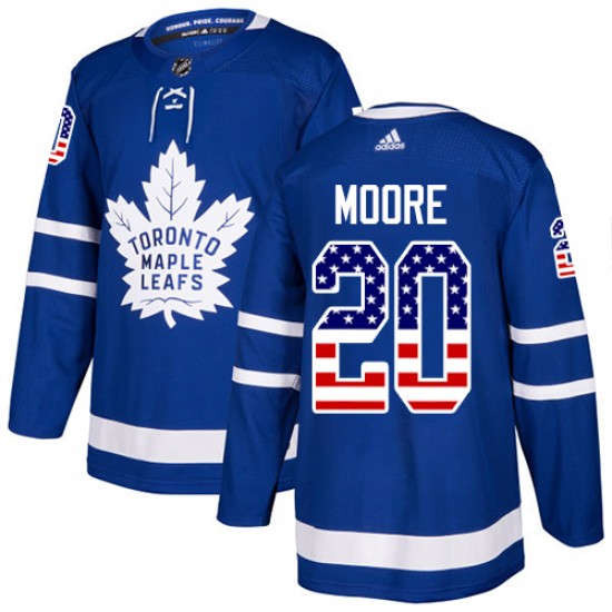 Adidas Dominic Moore Toronto Maple Leafs Youth Authentic USA Flag Fashion Jersey - Royal Blue
