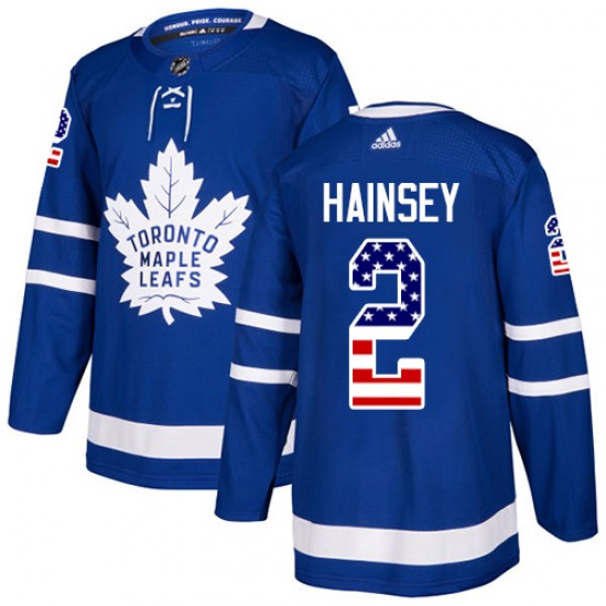Adidas Ron Hainsey Toronto Maple Leafs Men's Authentic USA Flag Fashion Jersey - Royal Blue