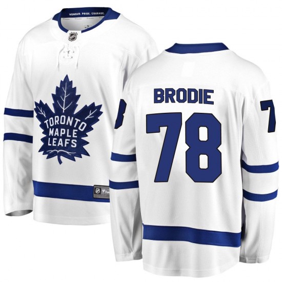 Fanatics Branded T.J. Brodie Toronto Maple Leafs Youth Breakaway Away Jersey - White