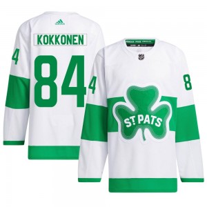 Adidas Mikko Kokkonen Toronto Maple Leafs Men's Authentic St. Patricks Alternate Primegreen Jersey - White