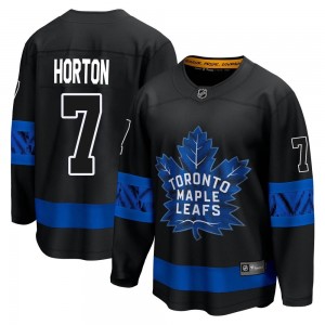 Fanatics Branded Tim Horton Toronto Maple Leafs Youth Premier Breakaway Alternate Jersey - Black