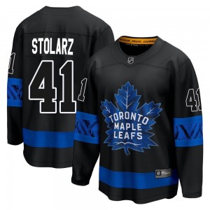 Fanatics Branded Anthony Stolarz Toronto Maple Leafs Youth Premier Breakaway Alternate Jersey - Black