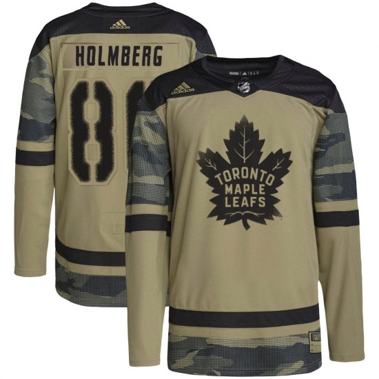 Adidas Pontus Holmberg Toronto Maple Leafs Youth Authentic Military Appreciation Practice Jersey - Camo