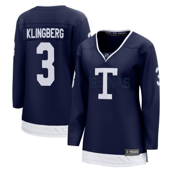 Fanatics Branded John Klingberg Toronto Maple Leafs Women's Breakaway 2022 Heritage Classic Jersey - Navy