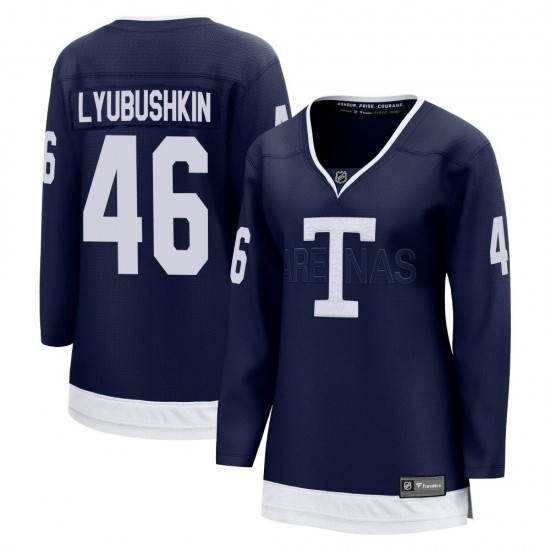 Fanatics Branded Ilya Lyubushkin Toronto Maple Leafs Women's Breakaway 2022 Heritage Classic Jersey - Navy