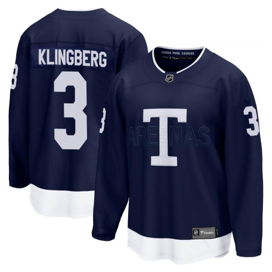 Fanatics Branded John Klingberg Toronto Maple Leafs Men's Breakaway 2022 Heritage Classic Jersey - Navy