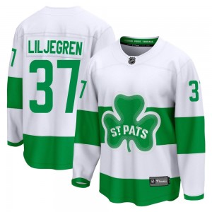 Fanatics Branded Timothy Liljegren Toronto Maple Leafs Youth Premier Breakaway St. Patricks Alternate Jersey - White