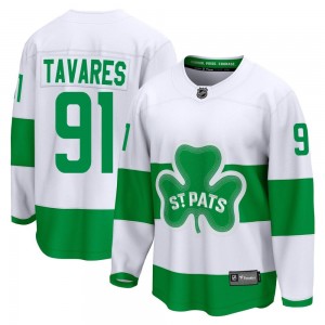 Fanatics Branded John Tavares Toronto Maple Leafs Youth Premier Breakaway St. Patricks Alternate Jersey - White