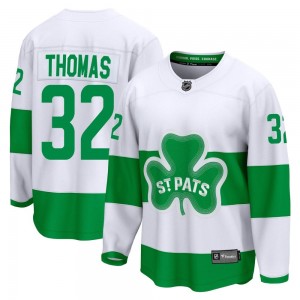 Fanatics Branded Steve Thomas Toronto Maple Leafs Youth Premier Breakaway St. Patricks Alternate Jersey - White