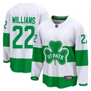 Fanatics Branded Tiger Williams Toronto Maple Leafs Youth Premier Breakaway St. Patricks Alternate Jersey - White