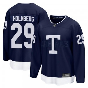 Fanatics Branded Pontus Holmberg Toronto Maple Leafs Youth Breakaway 2022 Heritage Classic Jersey - Navy