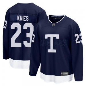 Fanatics Branded Matthew Knies Toronto Maple Leafs Youth Breakaway 2022 Heritage Classic Jersey - Navy