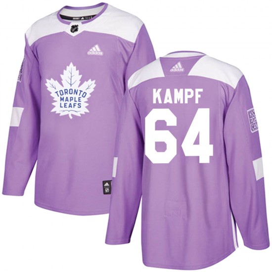 Adidas David Kampf Toronto Maple Leafs Men's Authentic Fights Cancer Practice Jersey - Purple