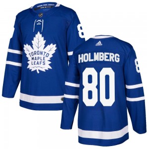 Adidas Pontus Holmberg Toronto Maple Leafs Youth Authentic Home Jersey - Blue