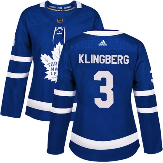 Adidas John Klingberg Toronto Maple Leafs Women's Authentic Home Jersey - Blue
